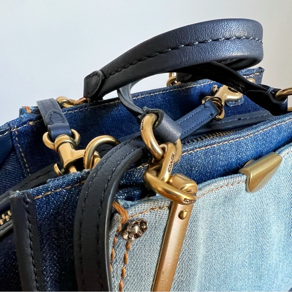 Coach Dreamer 21 Denim Mini Satchel/Crossbody Purse B2547 - Picture 11 of 17